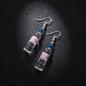WATER BOTTLE DANGLE EARRINGS RETRO PENDANT EARRING